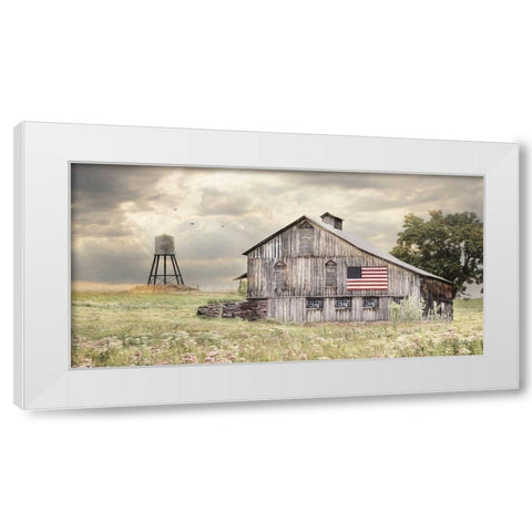 Rural Virginia Barn White Modern Wood Framed Art Print by Deiter, Lori