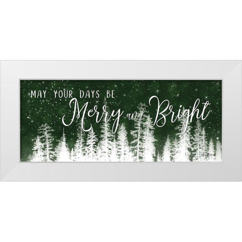 Merry and Bright  White Modern Wood Framed Art Print by Deiter, Lori