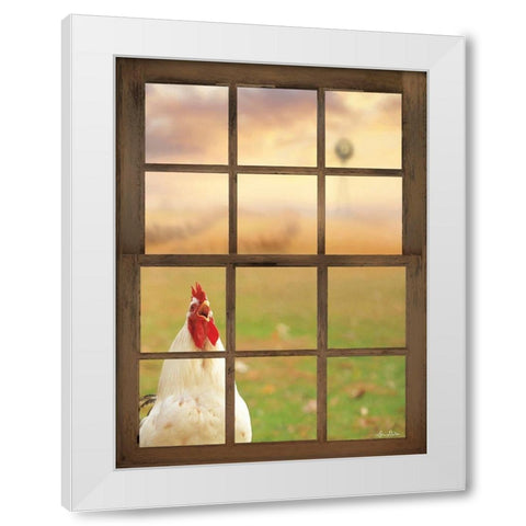 Alarm Clock White Modern Wood Framed Art Print by Deiter, Lori