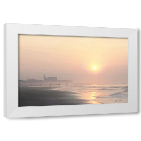 Ocean City Sunrise    White Modern Wood Framed Art Print by Deiter, Lori