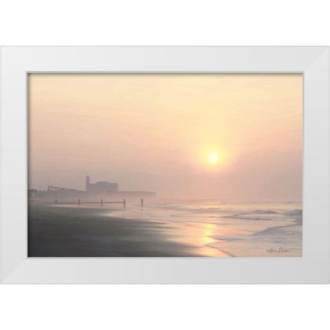 Ocean City Sunrise    White Modern Wood Framed Art Print by Deiter, Lori