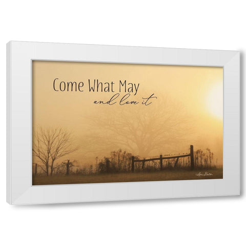 Come What May   White Modern Wood Framed Art Print by Deiter, Lori