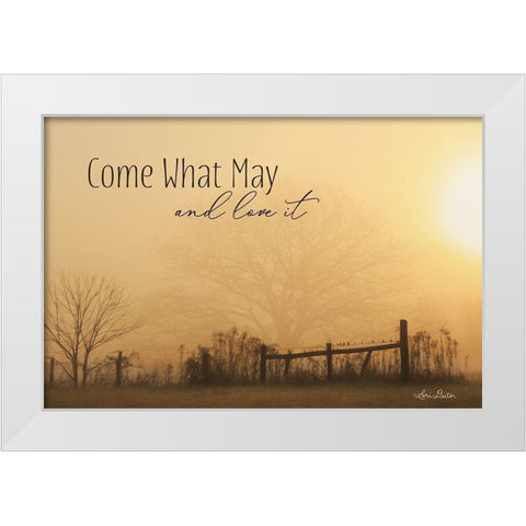 Come What May   White Modern Wood Framed Art Print by Deiter, Lori