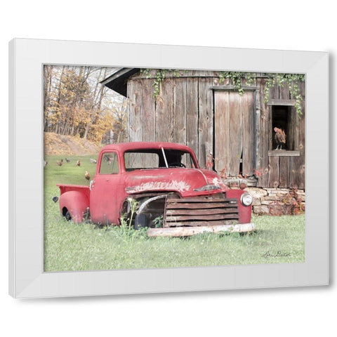 Red and Rusty I    White Modern Wood Framed Art Print by Deiter, Lori