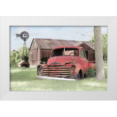Red and Rusty II    White Modern Wood Framed Art Print by Deiter, Lori