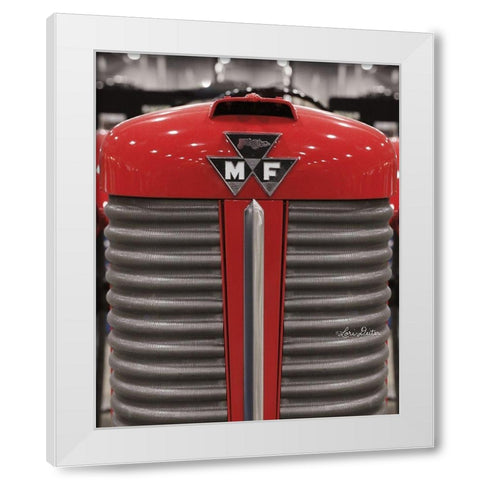 Tractor Close UP MF   White Modern Wood Framed Art Print by Deiter, Lori