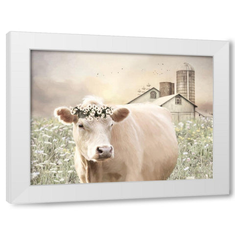 Sweet Lady   White Modern Wood Framed Art Print by Deiter, Lori