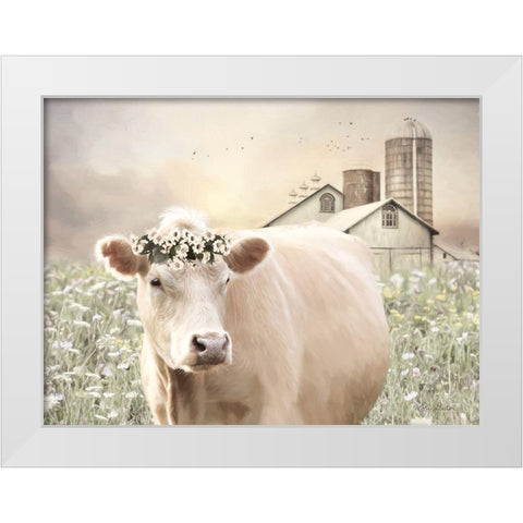 Sweet Lady   White Modern Wood Framed Art Print by Deiter, Lori