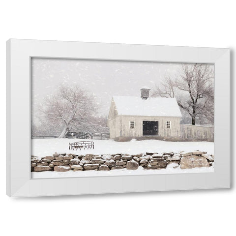 Virginia Snow Storm White Modern Wood Framed Art Print by Deiter, Lori