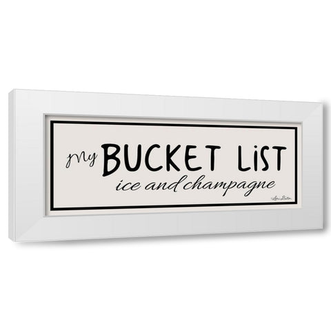 My Bucket List White Modern Wood Framed Art Print by Deiter, Lori