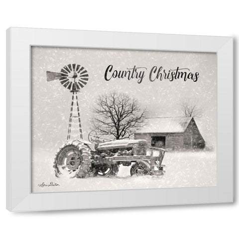 Country Christmas      White Modern Wood Framed Art Print by Deiter, Lori