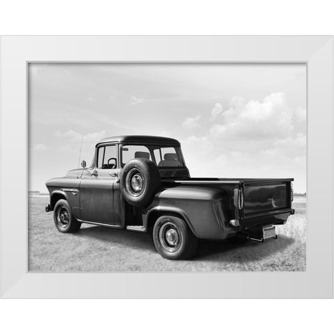 Chevy Truck White Modern Wood Framed Art Print by Deiter, Lori