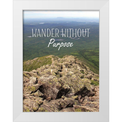 Wander Without Purpose White Modern Wood Framed Art Print by Deiter, Lori