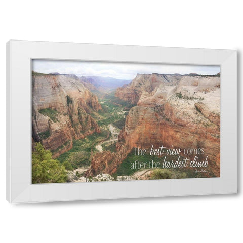 The Best View White Modern Wood Framed Art Print by Deiter, Lori