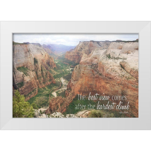 The Best View White Modern Wood Framed Art Print by Deiter, Lori