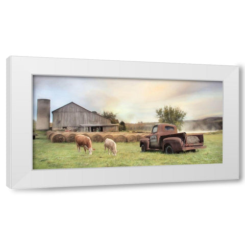 Tioga County Farmland White Modern Wood Framed Art Print by Deiter, Lori