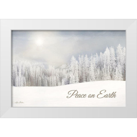 Lava Mountain Snow Storm    White Modern Wood Framed Art Print by Deiter, Lori