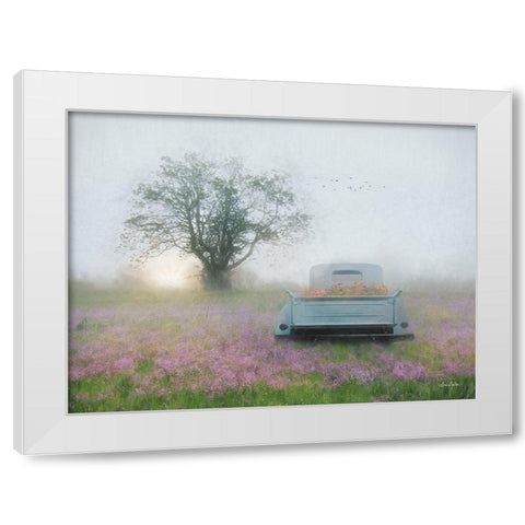 Summer Wildflowers White Modern Wood Framed Art Print by Deiter, Lori