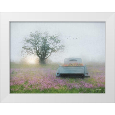 Summer Wildflowers White Modern Wood Framed Art Print by Deiter, Lori