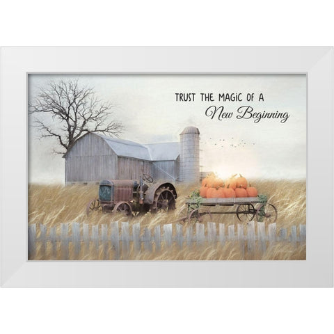 New Beginning White Modern Wood Framed Art Print by Deiter, Lori