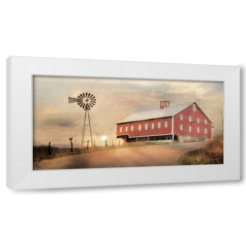 Here Comes the Sun White Modern Wood Framed Art Print by Deiter, Lori