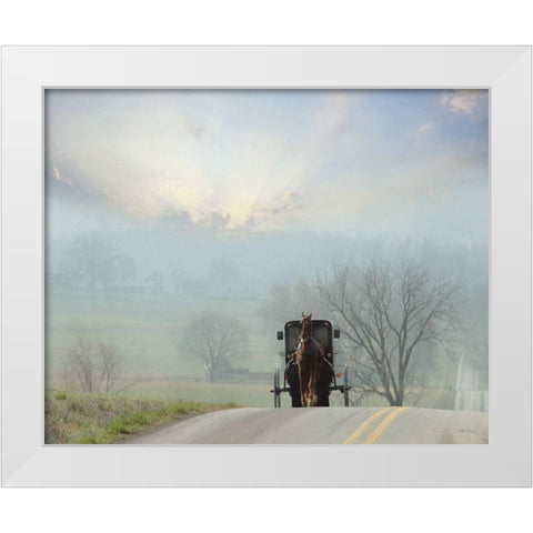 Beyond the Horizon White Modern Wood Framed Art Print by Deiter, Lori