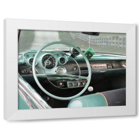 1957 Chevy Bel-Air White Modern Wood Framed Art Print by Deiter, Lori
