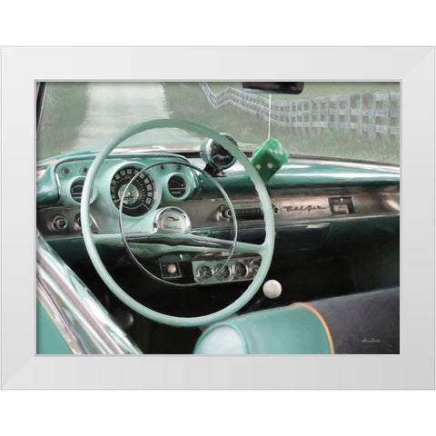 1957 Chevy Bel-Air White Modern Wood Framed Art Print by Deiter, Lori