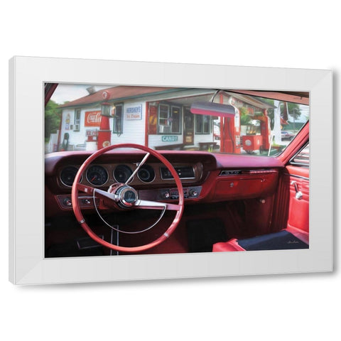 Pontiac GTO Pitstop White Modern Wood Framed Art Print by Deiter, Lori
