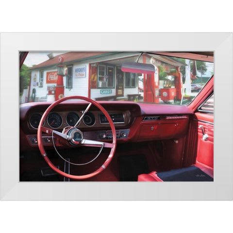 Pontiac GTO Pitstop White Modern Wood Framed Art Print by Deiter, Lori