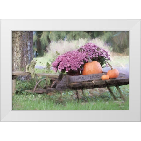 Fall Display White Modern Wood Framed Art Print by Deiter, Lori