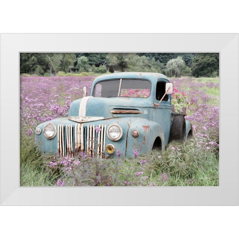 Truckload of Happiness White Modern Wood Framed Art Print by Deiter, Lori