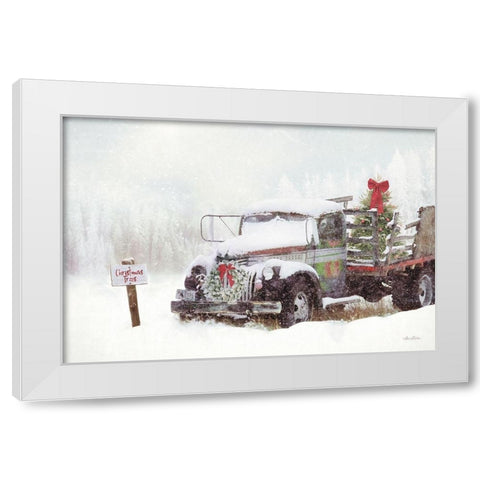 Wyoming Tree Farm White Modern Wood Framed Art Print by Deiter, Lori