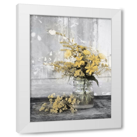 Gold Wildflowers II       White Modern Wood Framed Art Print by Deiter, Lori