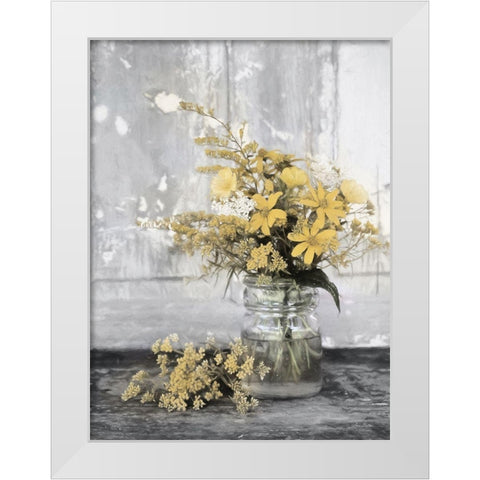 Gold Wildflowers II       White Modern Wood Framed Art Print by Deiter, Lori