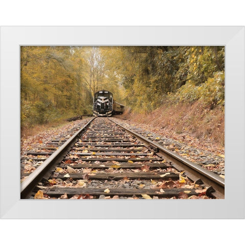 Great Smoky Mountains Railroad White Modern Wood Framed Art Print by Deiter, Lori