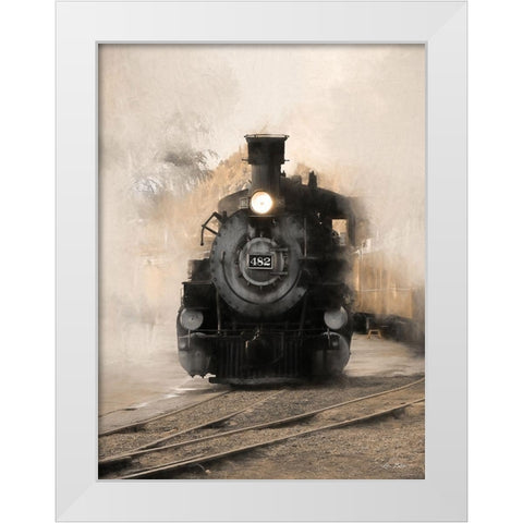 Durango Train White Modern Wood Framed Art Print by Deiter, Lori