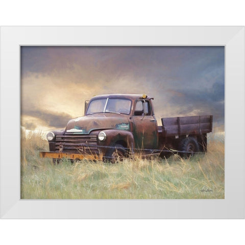 Rusty Chevy White Modern Wood Framed Art Print by Deiter, Lori
