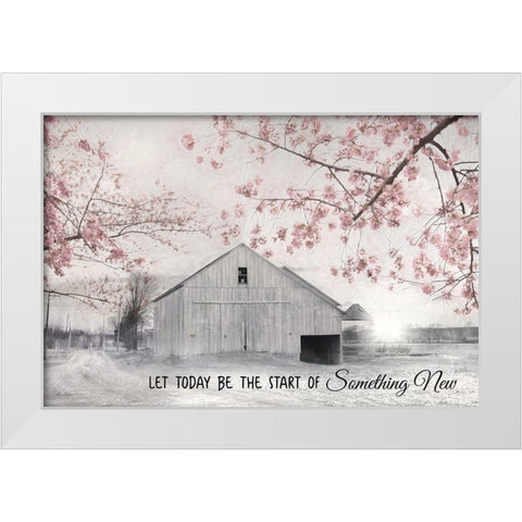 Something New White Modern Wood Framed Art Print by Deiter, Lori