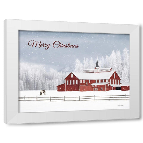 Lava Mt. Horse Farm White Modern Wood Framed Art Print by Deiter, Lori