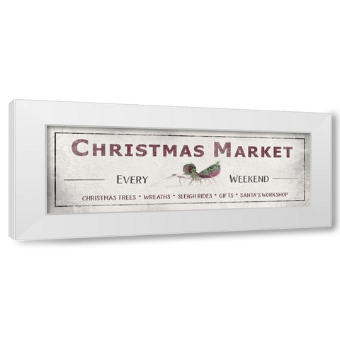 Christmas Market White Modern Wood Framed Art Print by Deiter, Lori