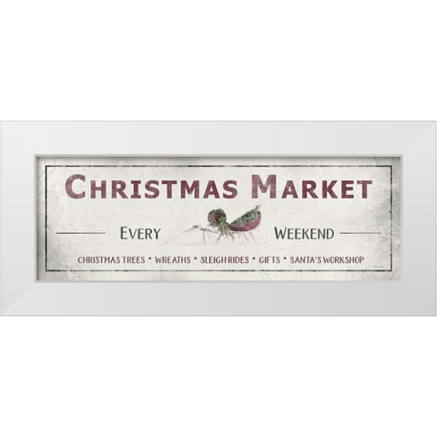Christmas Market White Modern Wood Framed Art Print by Deiter, Lori