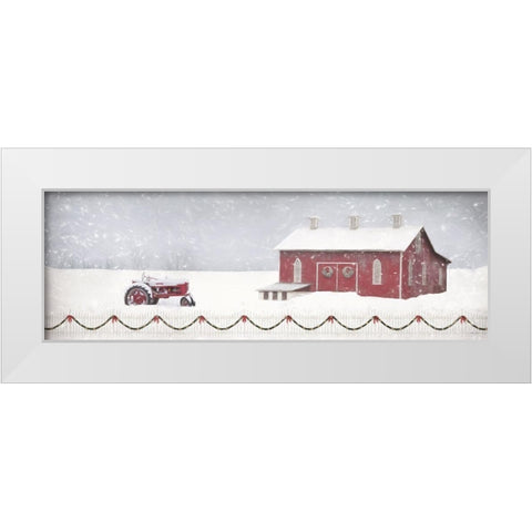 Enjoy Winter White Modern Wood Framed Art Print by Deiter, Lori