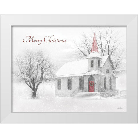 Snowy Chapel II    White Modern Wood Framed Art Print by Deiter, Lori