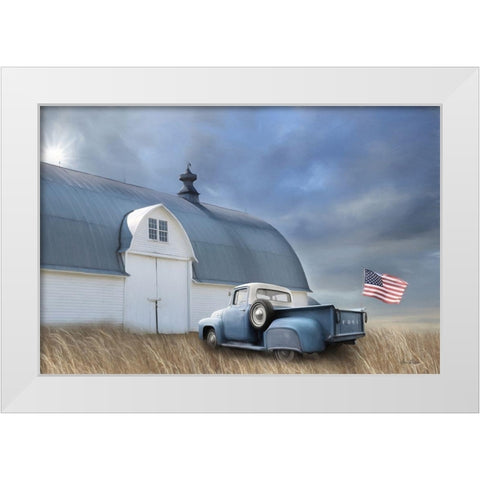 Let Freedom Reign   White Modern Wood Framed Art Print by Deiter, Lori