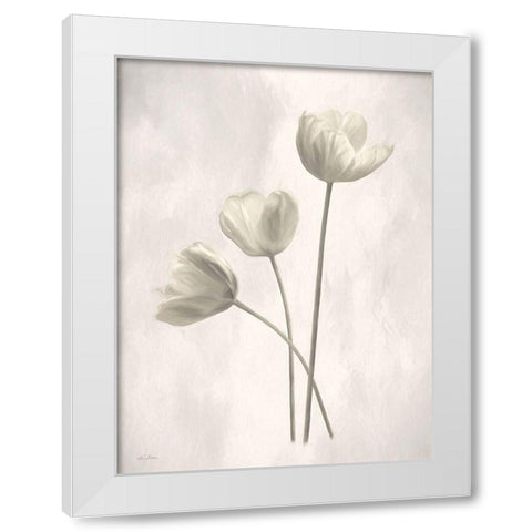 Bleached Tulips I White Modern Wood Framed Art Print by Deiter, Lori