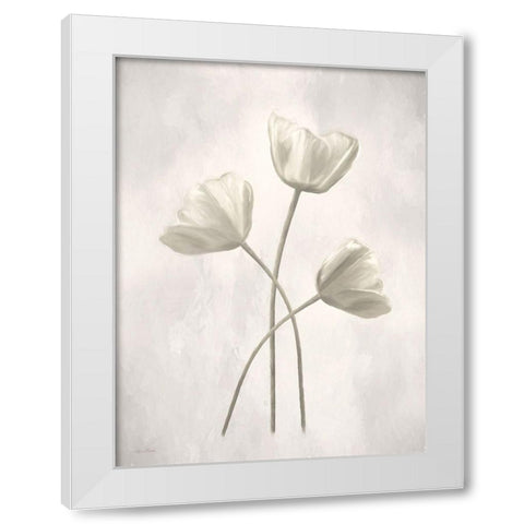 Bleached Tulips II White Modern Wood Framed Art Print by Deiter, Lori
