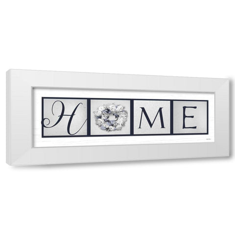 Navy Blue Home White Modern Wood Framed Art Print by Deiter, Lori