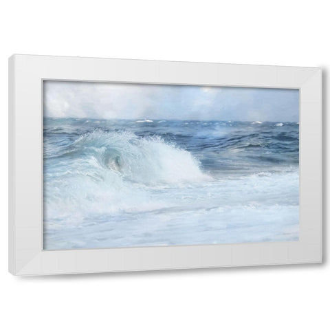 Curly Wave White Modern Wood Framed Art Print by Deiter, Lori