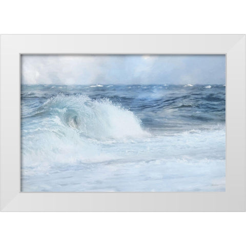 Curly Wave White Modern Wood Framed Art Print by Deiter, Lori